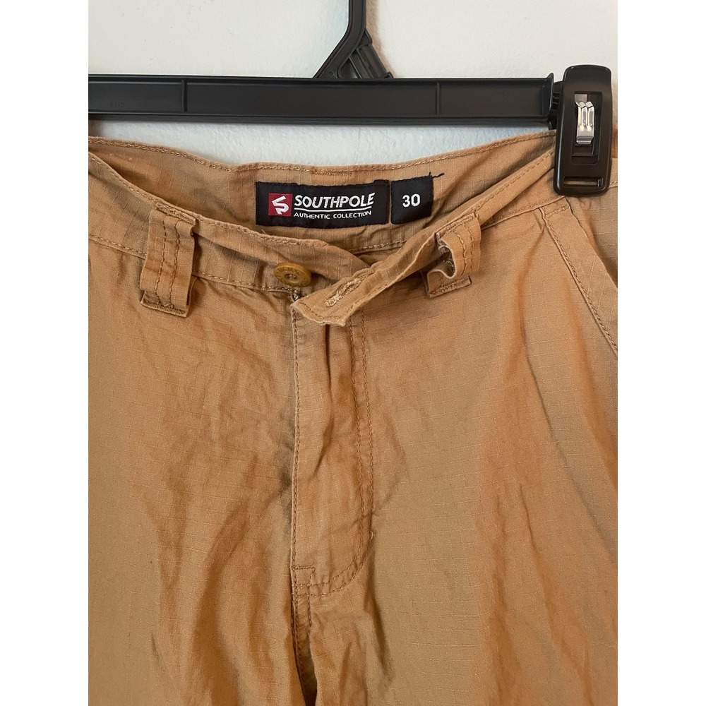 Southpole Collection 30 Khaki Cargo Shorts‎ Ripstop Long Knee Y2k beach wear